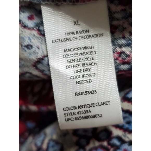 Beachlunchlounge Women's Multicolor Rayon Sleeveless Knee Length Dress Size XL - Picture 10 of 12